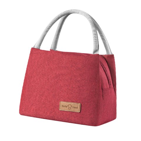 Magideal - Bolsa Aislante Para Lonchera, Bolsa Bento Para Alimentos, Bolsa Portátil Para Lonchera, Bolsa Más Fresca, Bolsa Térmica Aislada Para Trabajo, Oficina, Rojo