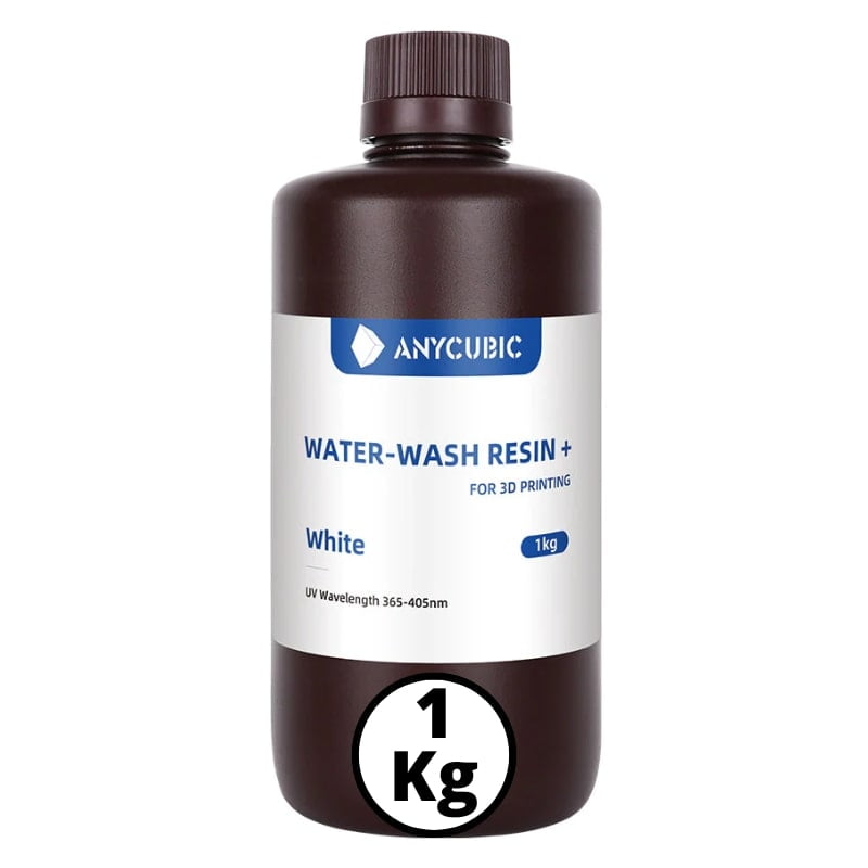 Anycubic - Resina 3d Lavable Al Agua Blanca Para Impresoras 3d 1000g | Resinas
