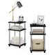 thumbnail image 4 of Mesa de Noche Furinno Simplistic Pack de 2, 2 Niveles Americano/Cromo, 4 of 6