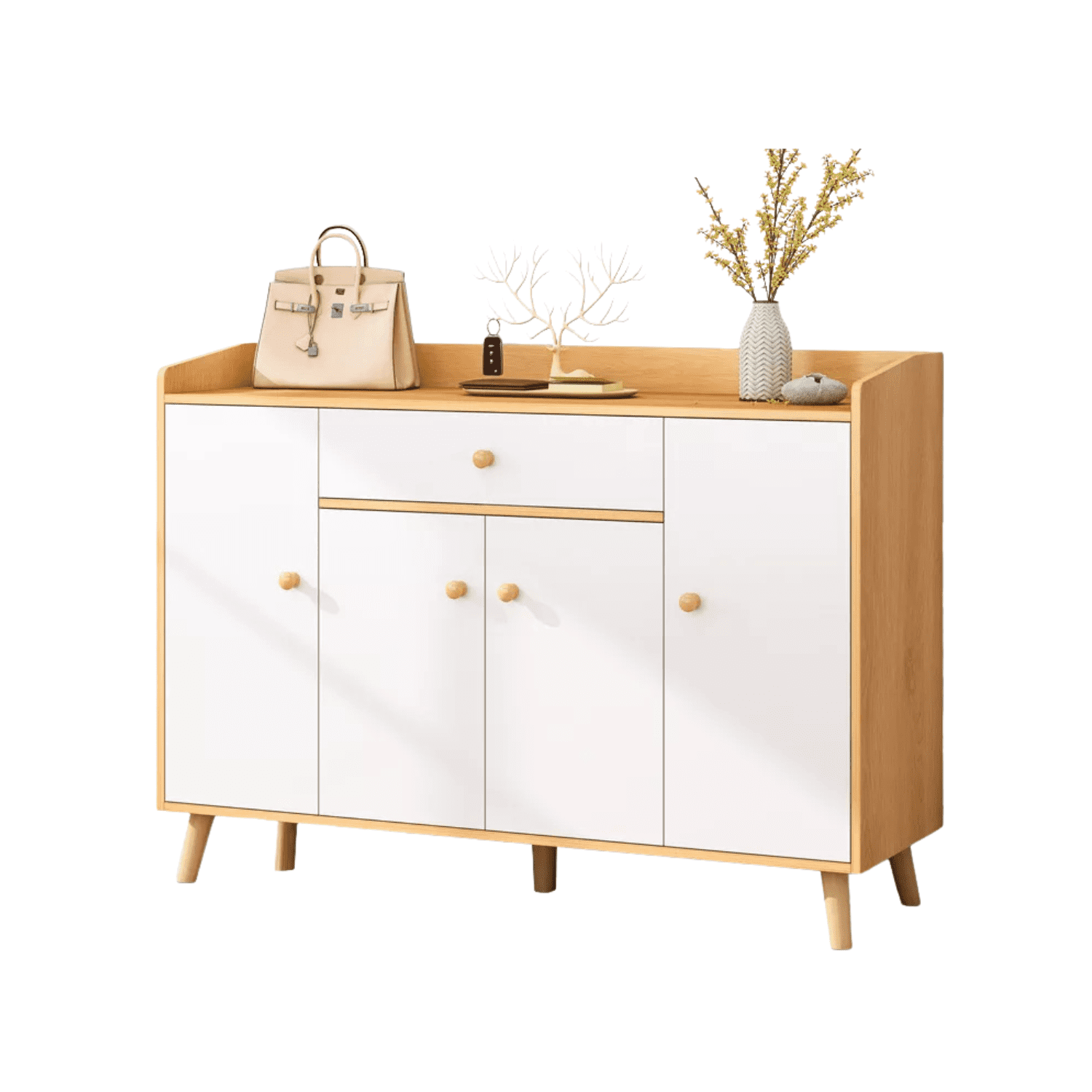 Casa Pagoda - Zapatero Organizador 120cmx30x84cm De Madera 4 Puertas