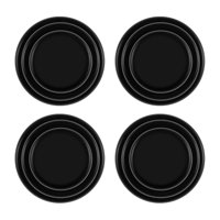 Ioensy - Amortiguador Para Puerta De Coche, Junta Decorativa, Amortiguador De Parachoques, 4X, Negro, Sin Señal