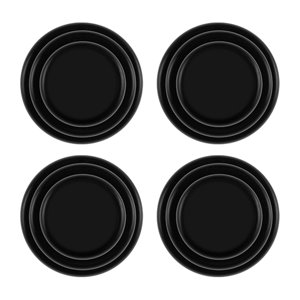 Ioensy - Amortiguador Para Puerta De Coche, Junta Decorativa, Amortiguador De Parachoques, 4X, Negro, Sin Señal