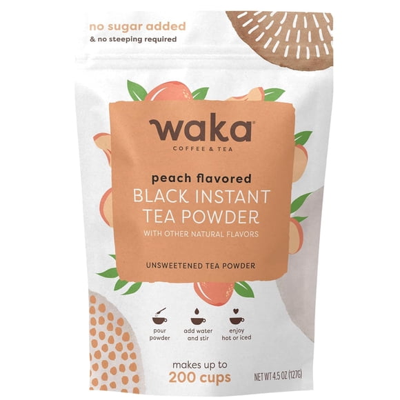 Waka Coffee Té Instantáneo de Melocotón 127 g Sin Azúcar