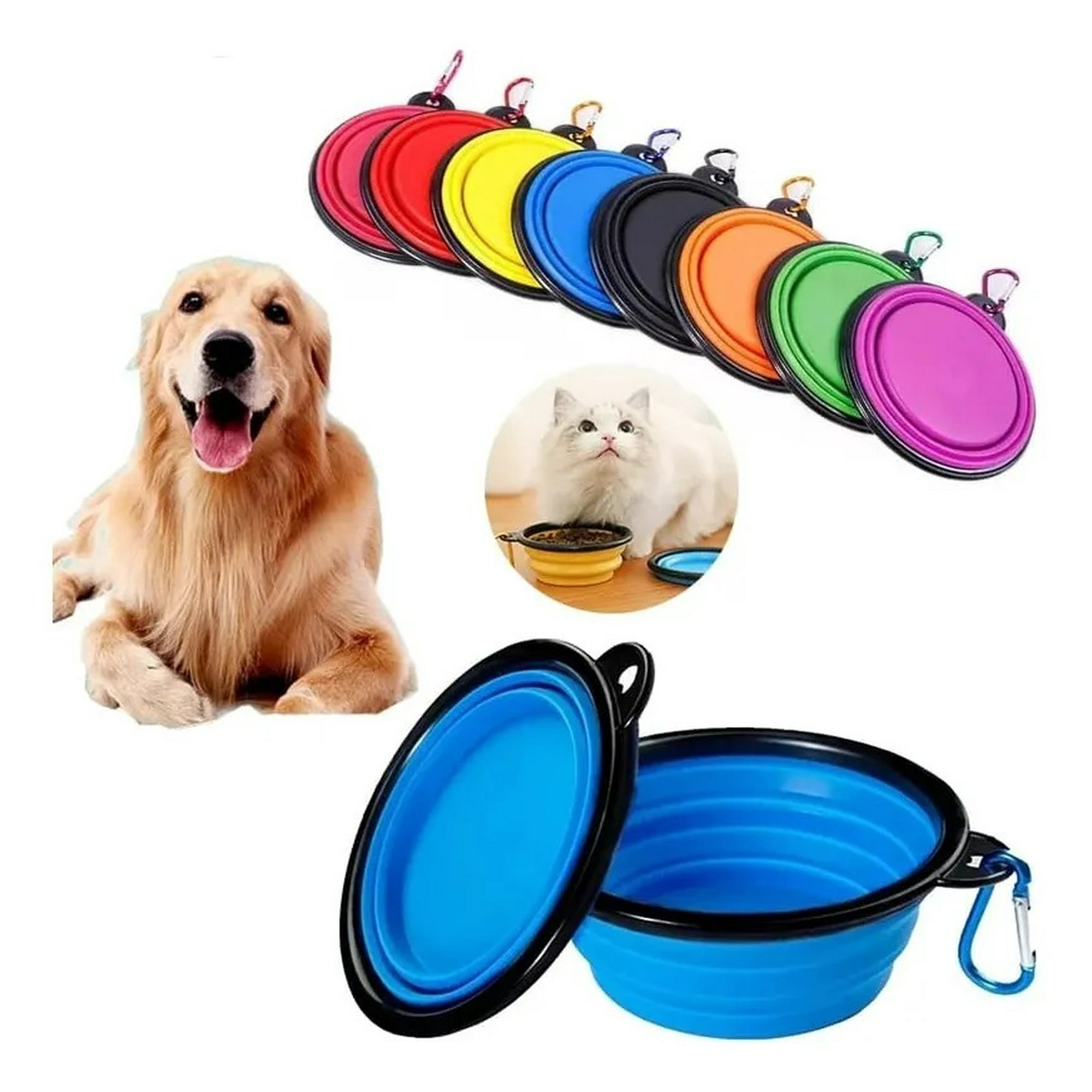 Genérico - Plato Plegable Portátil Paseos Viajes Mascotas