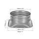 thumbnail image 2 of Uxcell Conector de Conducto de 6 Pulgadas Brida Cuadrada a Redonda Interfaz de Metal Tubería Recta Conducto de Aire, 2 of 5