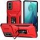 thumbnail image 1 of Funda Armada para Motorola Moto G 5G 2024 con Tapa Deslizante y Soporte Magnético Giratorio Rojo, 1 of 5
