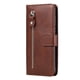 thumbnail image 4 of Funda tipo cartera para Samsung Galaxy S25 Plus con bolsillo con cremallera y ranuras para tarjetas – Función de soporte Marrón, 4 of 6