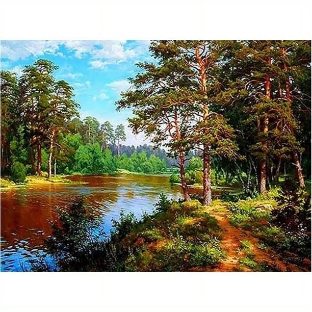 DIY Landscape 5D ArtificialDiamond Painting Full Round Diamond Mosaic Flower Diamond Embroidery Cross Stitch Wall Art Decor