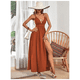 thumbnail image 5 of Vestido Largo de Mujer Camisero Escote V Profundo, 5 of 6