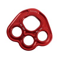 Magideal - Paw Rigging Plate Metálica Con Sistema De Múltiples Anclajes Placa De Protección Con 4 Agujeros Accesorio De Rescate Y Descenso Herramienta Portátil Rojo