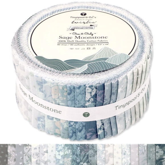 Tiras de tela Tinyspool & Co. 40 uds Sage Moonstone