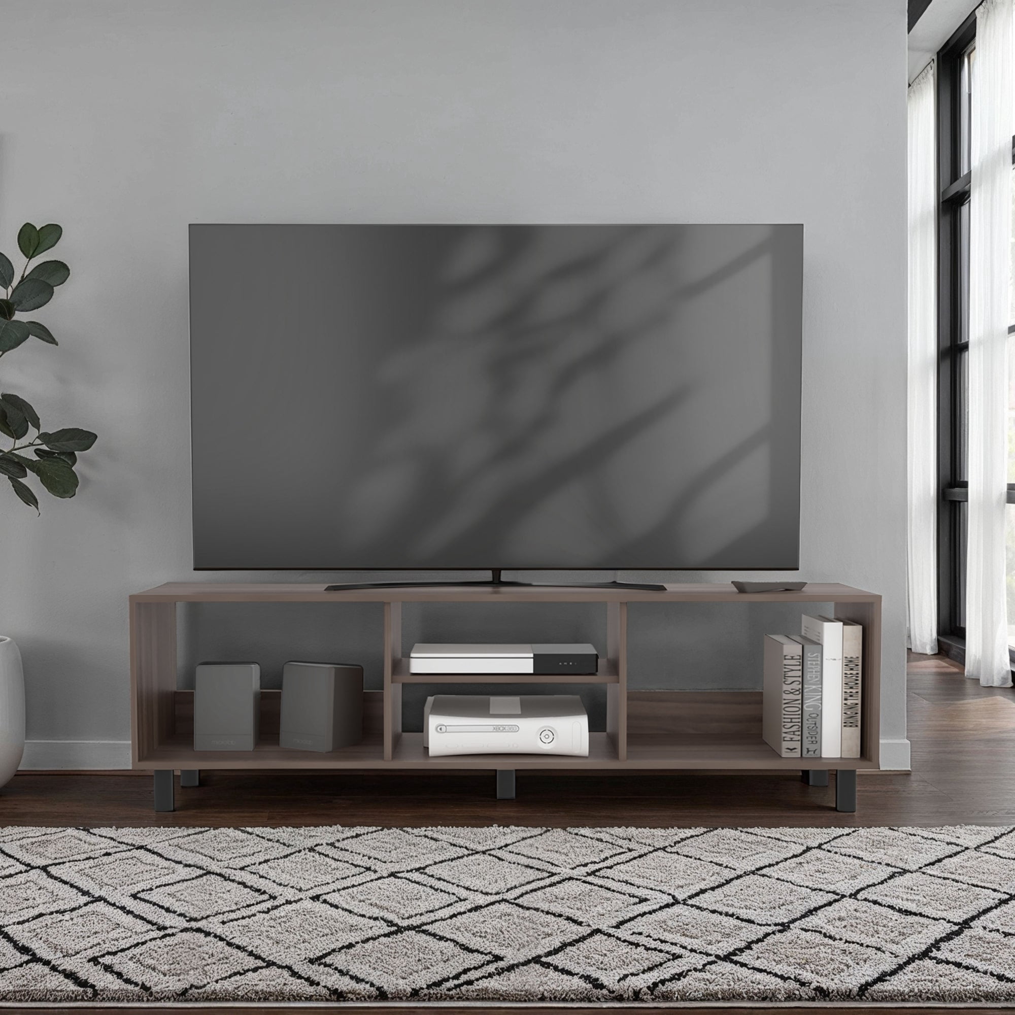 Tuhome - Rack Tv 70" Tunez 47,5x160x35 Cm Avellana