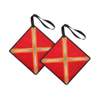 Magideal - 2 Banderas De Seguridad Para Camiones, 12,60 Pulgadas, Reflectantes, Portátiles, Para Kayak, Bandera De Advertencia Para Carga, Vehículo, Remolque, Bi