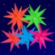 thumbnail image 1 of Globos Estrella Neon MegaLoopolis 26 cm Glow 5 Unidades Fiesta, 1 of 3