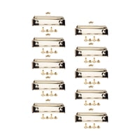 Magideal - 10 Clips Para Portapapeles De Perfil, Clips Pequeños Para Portapapeles, Herrajes De Metal Montables, Suministros De Papelería Resistentes, Clips Para