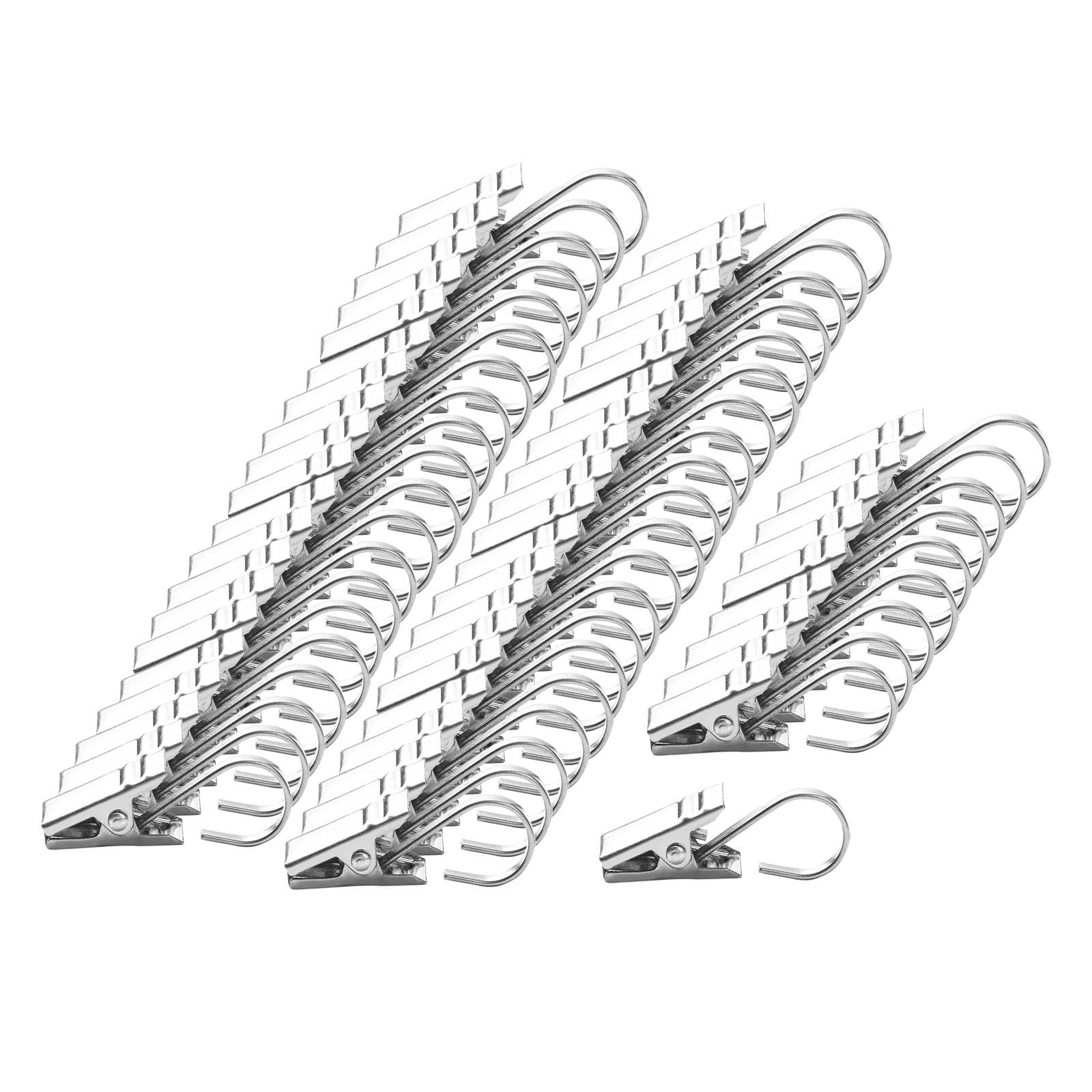 Magideal - 50 Uds. Clips Para Cortina De Ventana, Accesorios Resistentes, Clips De Metal Para Cortina, Hardware Para Foto, Tapiz, Toalla, Ropa, Decoración De Fie