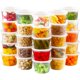 thumbnail image 1 of Contenedores de comida AOZITA 32 juegos de charcutería de plástico de 500 ml con tapas, 1 of 7
