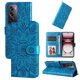 thumbnail image 1 of Funda tipo cartera FOXDOCK para OPPO Reno 12 Pro 5G , diseño girasol en relieve, cuero PU, cierre magnético, soporte y tarjetero, 1 of 5