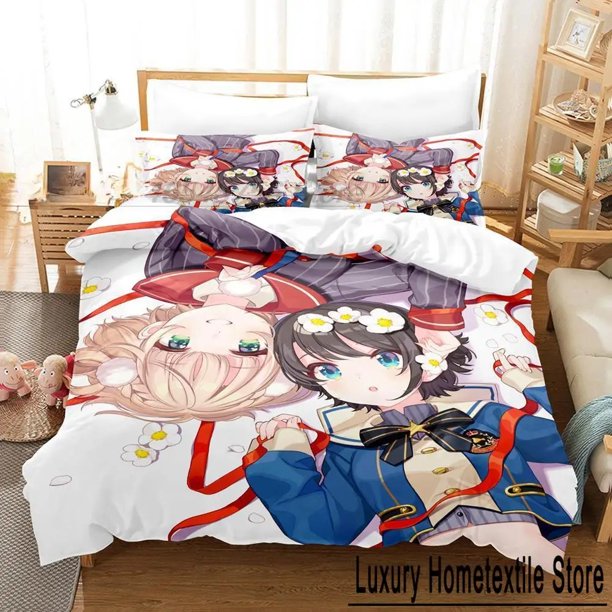 ŌOzora-Subaru Bedding Set Bed Set Adult Kid Bedroom Duvet cover Sets Kawaii bed Bed Sheets