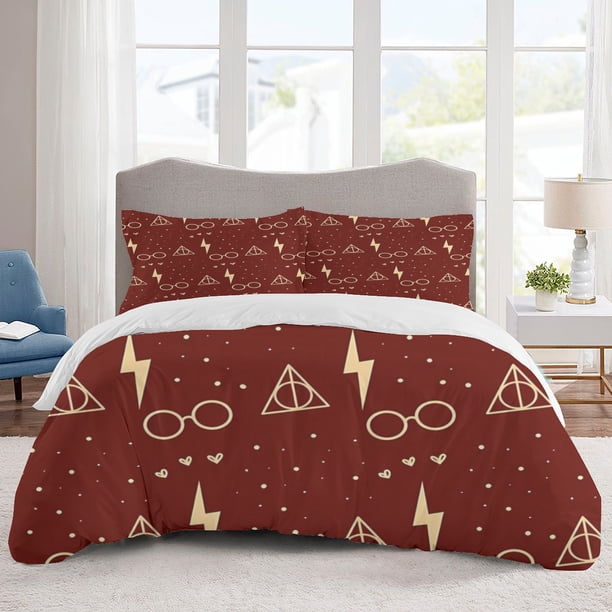 Harry potter Bedding Sets Cartoon Duvet Cover Lightweight 3 Piece Bet Sets for Kids Boys Girls