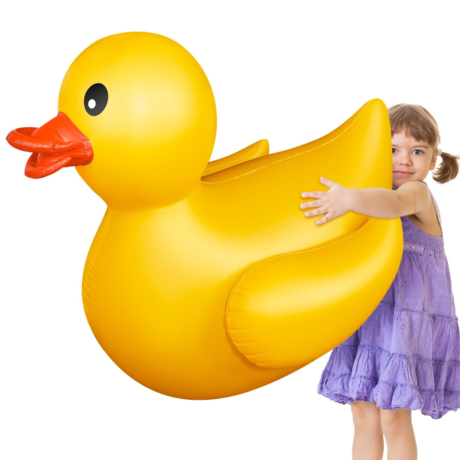Flotador Inflable Para Piscina Con Forma De Pato Hungdao, De 4 Pies, Para Fiestas De Verano Para Niños