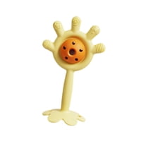 Magideal - Juguete Para La Dentición Del Bebé, Mordedor De Palma Con Agarre Para Niña, Regalo De 0 A 6 Meses Amarillo