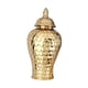 thumbnail image 1 of Temple Jar Con Tapa Mesa De Almacenamiento De Té Versátil Organizador De Almacenamiento De Tarro De Jengibre Dorado, 1 of 5