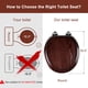 thumbnail image 2 of Asiento de Inodoro Redondo Angel Shield de Madera Nogal Oscuro con Cierre Lento, 2 of 7