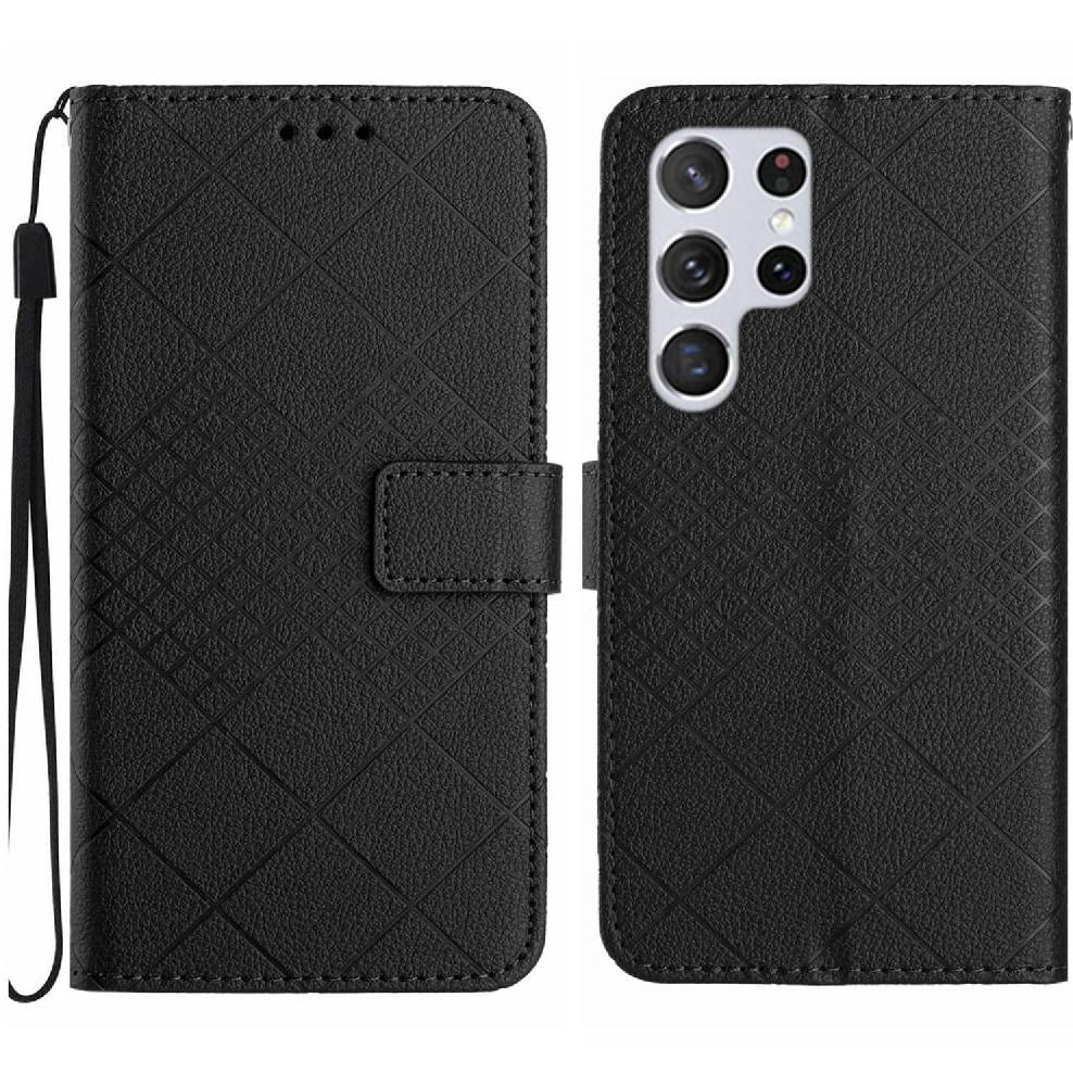 Foxdock - Funda Tipo Cartera Para Samsung Galaxy S24 Ultra Con Soporte Y Correa, Interior Tpu Antirrayas Negro