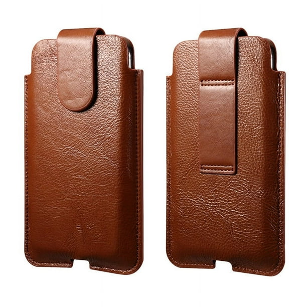 Universal 7.2 Inch Artificial Leather Bodypack Phone Case For Apple 12 Samsung Xiaomi Clamshell Protective Case, Thoughtful Gift For Birthday/Girlfriend/Boyfriend/Men/Women