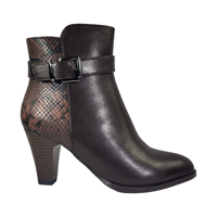 Botines Bonny Franco Café Snake Mujer | 275-0554 - Talla 37 Cl / 24.6 Cm