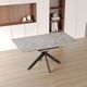thumbnail image 1 of 62.4" Extendable 78.15"Very large Grey Dining Table Modern Mid-Century Kitchen Table Set for Dining Room, party Table,Conference table,Black metal X shape Legs., 1 of 3