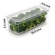 thumbnail image 3 of Set Contenedores para refrigerador 3 piezas organizador transparentes con tapa apilables uso Diario en nevera cocina, 3 of 4
