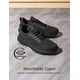 thumbnail image 3 of Zapatos de Trabajo Antideslizantes para Hombre Bruno Marc, Ligeros, Negros, Talla 9.5, 3 of 9