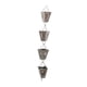 thumbnail image 4 of Cadenas de lluvia de jardín Cadena inferior de agua Baño de pájaros decorativo 1M Cadenas de multipropósito Colectores de lluvia Copas cubo de arroz, 4 of 5