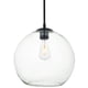 thumbnail image 1 of Lámpara Colgante Elegant Lighting Baxter Negra Transparente 30 cm, 1 of 9