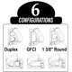 thumbnail image 3 of Funda universal resistente a la intemperie Sigma Electric 14147WH de 1 elemento, 3 of 5