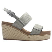 Sandalia De Mujer Plateada Casual Chalada Polefom-1