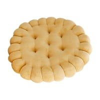 Ioensy - Cojín Con Forma De Galleta Para Muebles, Sofá, Asiento De Silla, Dormitorio, Color Amarillo