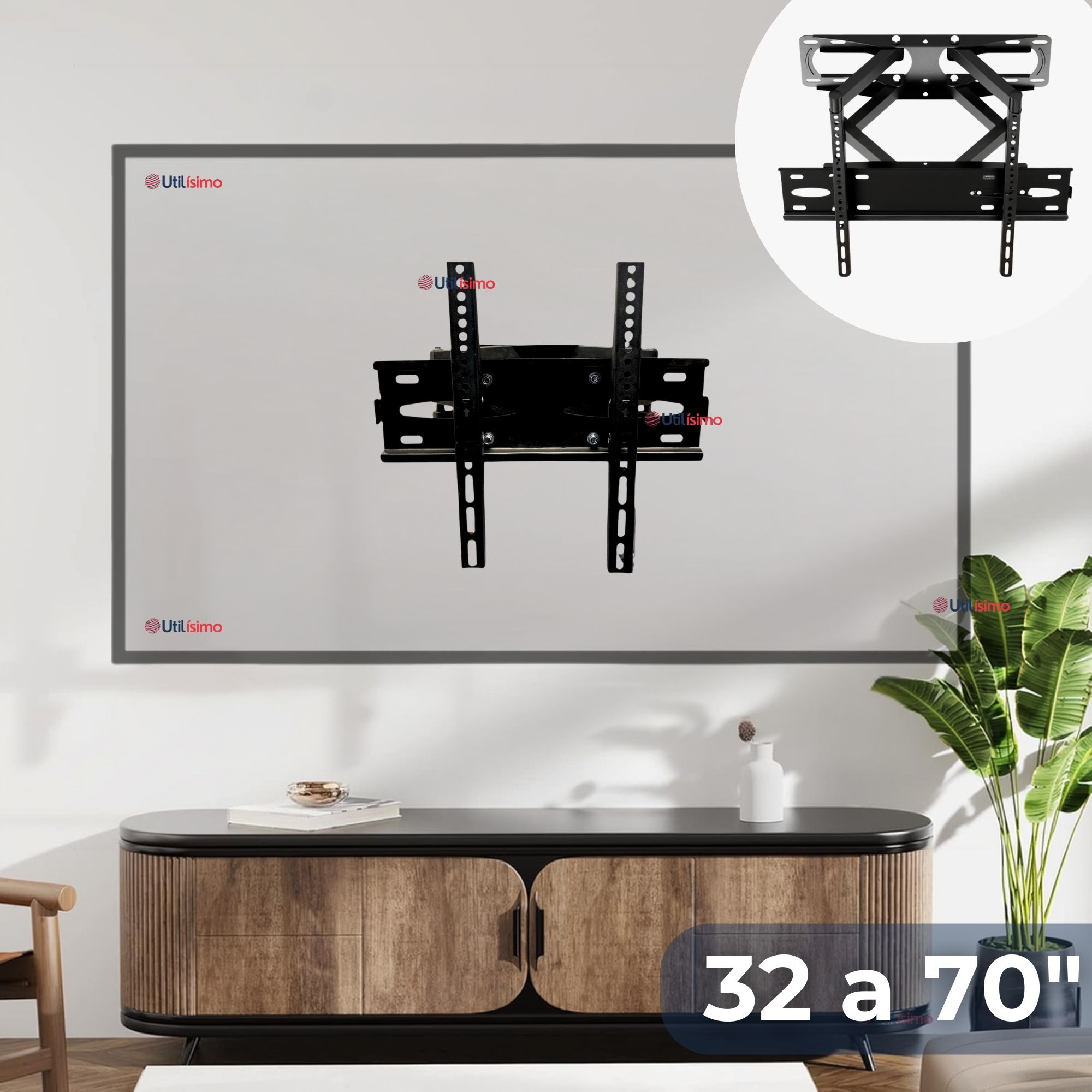 Line - Soporte Tv 32 A 70 Pulgadas 60Kg Soporte Tv De Pared Ajustable