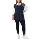 thumbnail image 2 of Agnes Orinda Conjuntos de Halloween para Mujeres Tallas Grandes Chaleco de Suéter de Punto Acanalado Cuello en V Sin Mangas Dobladillo Dividido Casual Jersey Tops de Tirantes 3X Azul Oscuro, 2 of 6