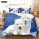 thumbnail image 1 of Smiling Angel Samoyed Bedding Sets Cute Dogs Puppy Bed Linen Husky Duvet Cover Kids Child Room Decor, 1 of 5