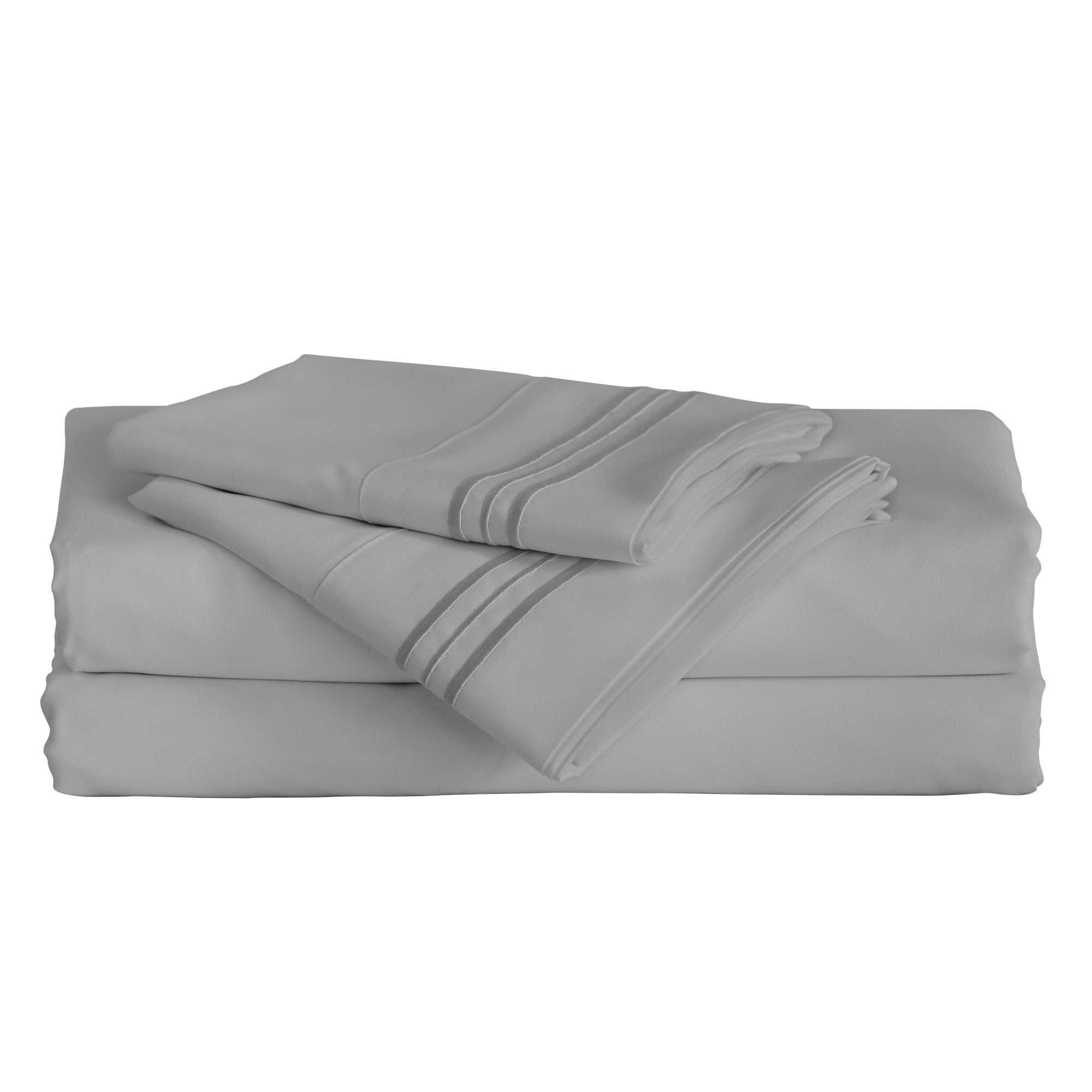 Juego De Sábanas Furinno Angeland Vienne De Microfibra King Grey