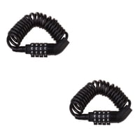 Xusx111 - 2 Paquetes Pequeño Cable De Cierre De Bicicleta De Combinación, Cierre De Cable De Combinación Retráctil Con Código, Para Equipaje Seguro De Viaje, Maleta, Scooter Bicicleta Motocicleta Casc