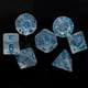 thumbnail image 2 of Juego poliédrico de 7 dados Chessex Borealis Icicle-azul claro con luminaria, 2 of 9