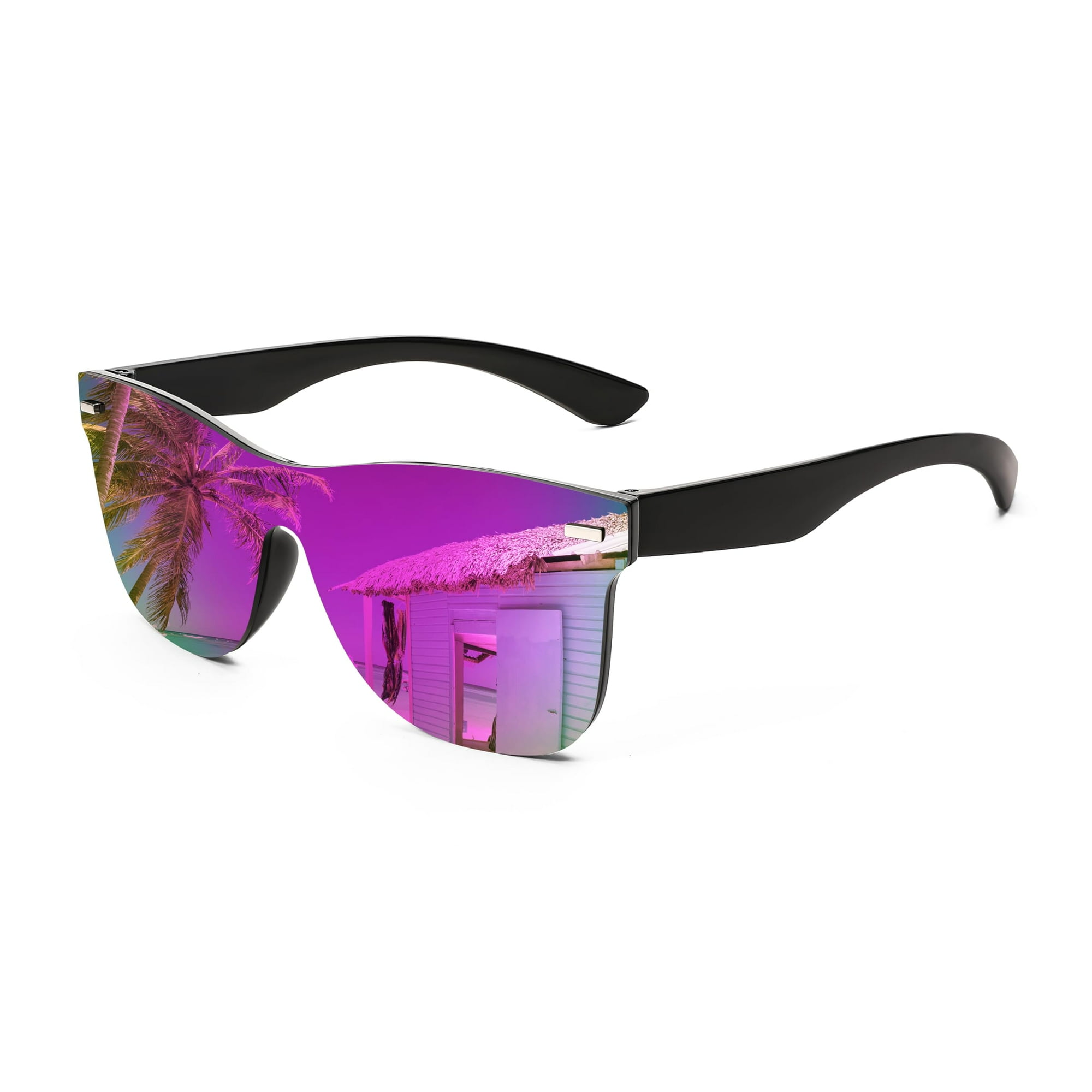 Gafas De Sol Feisedy Con Lente Espejada Sin Montura Uv400 B4114 Para Adultos