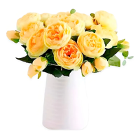 Genérico - Peonías Artificiales Ramo Flor Seda Variante