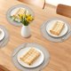 thumbnail image 2 of REGALWOVEN Manteles Individuales de Estilo Rústico Juego de 6 Manteles Tejidos con Flecos para Decoración de Mesa de Comedor Lavables Mantel de Cocina Limpiar con Paño Gris 15x15 pulgadas, 2 of 6