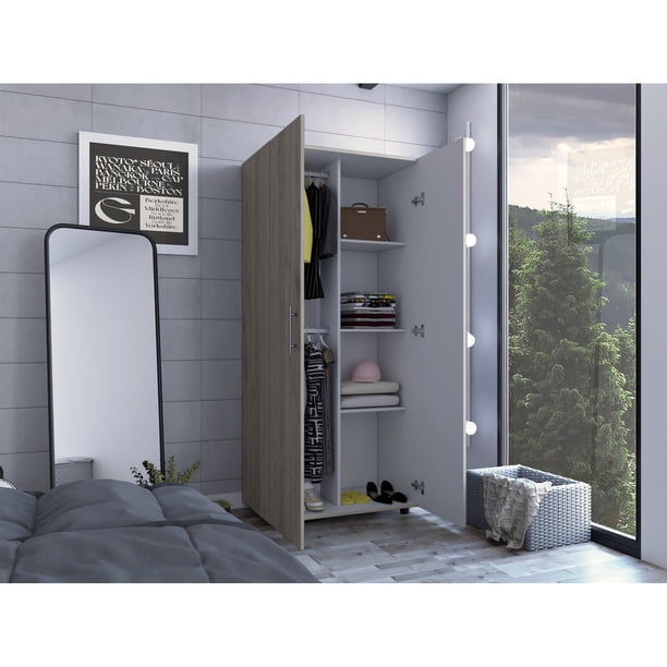 Closet 2 Puertas Fm-021g - Gris Claro | Lider