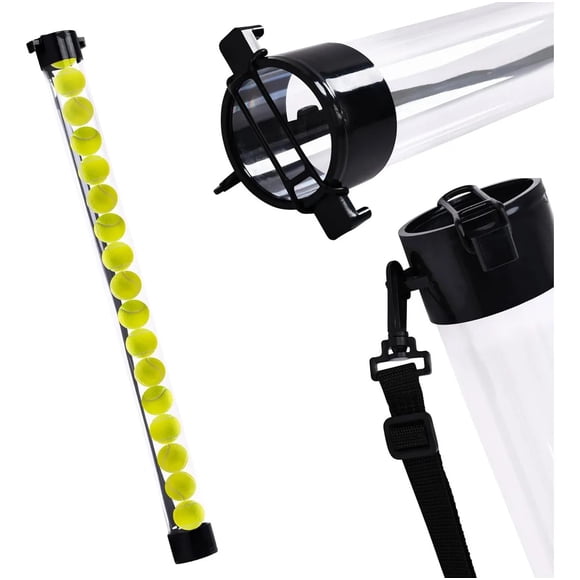 Recogepelotas De Barril Redondo Transparente De Tenis 94.5 Cm